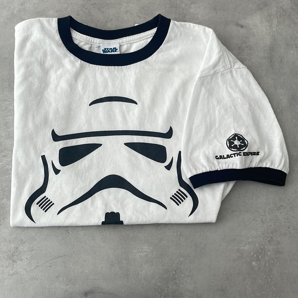 Starwars T-Shirt short sleeve. White Blue trim/M
